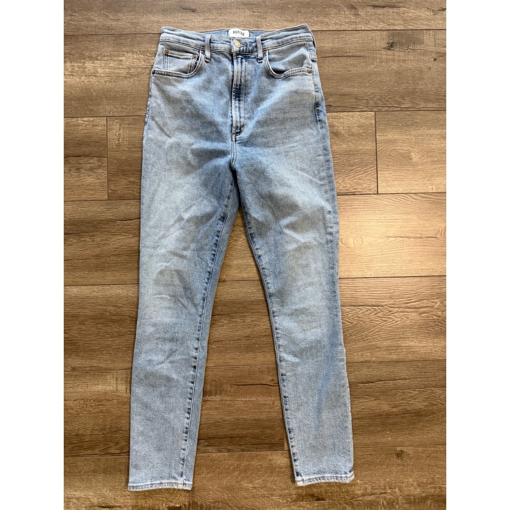 AGOLDE Pinch High Rise Skinny Light Wash Blue Jeans A165C-1256 Size‎ 28